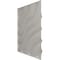Ekena Millwork 19 5/8in. W x 19 5/8in. H Modern Wave EnduraWall Decorative 3D Wall Panel Covers 2.67 Sq. Ft. WP20X20MWAMB - alternate 2